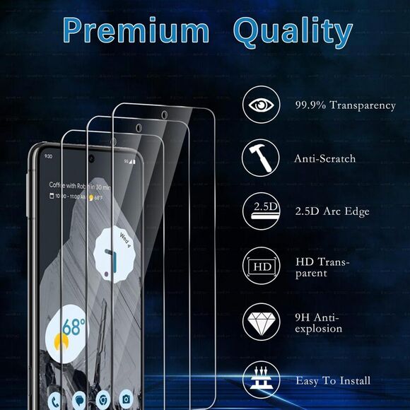 3+3 Pack Screen Protector for Google‎ Pixel 8 Pro, (3954) - Picture 2 of 7